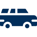 Simple blue automobile graphic